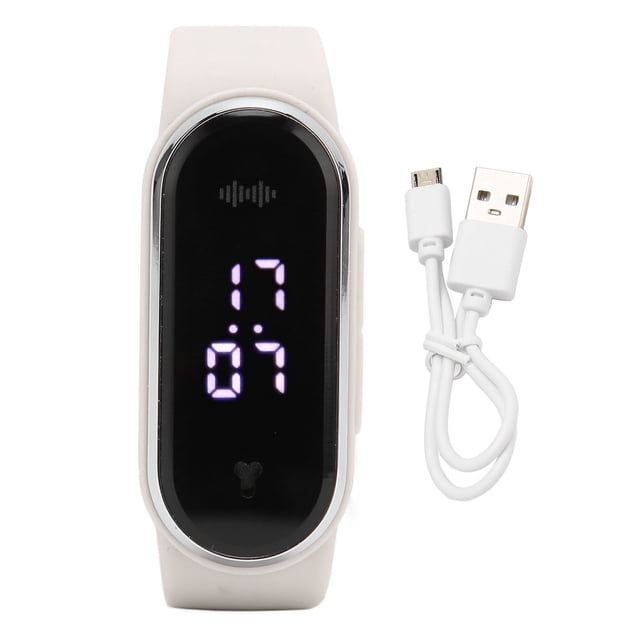 Reloj repelente de mosquitos ultrasónico con LED, eliminación de electricidad estática, descarga automática, pulsera repelente de mosquitos, color blanco