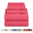 thumbnail image 1 of Nestlé Juego de Sábanas Tamaño Matrimonial, Bolsillo Profundo Serie 1800, 4 Piezas, Matrimoniales Microfibra Suave Lujo, Color Rosa Coral., 1 of 9