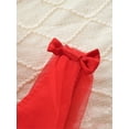thumbnail image 4 of Toddler Puffy Tutu Dress, Baby Girls Tulle Sleeveless Princess Party Dresses, Christmas Mesh Bow Ruffle Party Wedding Pageant Gown Red 3 Months-6 Months, 4 of 7