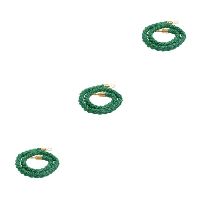 Wweixi Convenient And Portable Lightweight Crowd Control Queue Rope For On--Go Crowd Management Wide Range green W05-7 3Set
