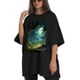 thumbnail image 4 of Plus Size Shirt for Women Black Tops for Women Short Sleeves Shirt for Women T Shirt Crewneck Shirt for Women XL, 4 of 5