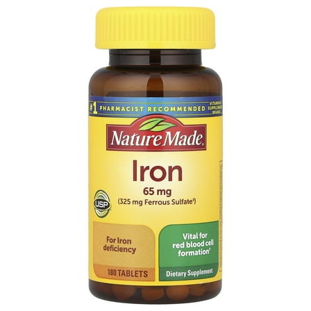Nature Made Iron 65 mg 180 Tabs