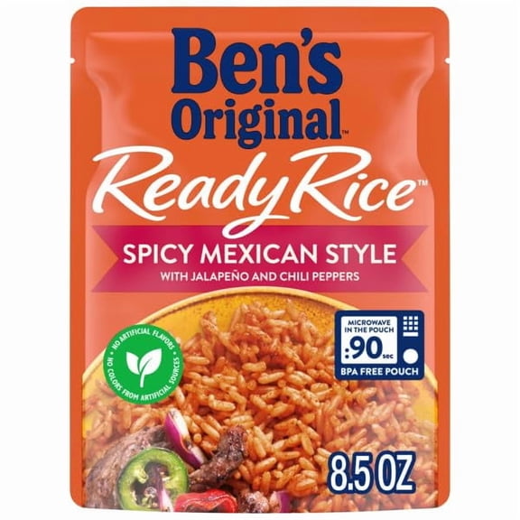 1x BEN'S ORIGINAL Ready Rice Spicy Mexican Style Flavored Rice, Easy Dinner Side, 8.5 oz Pouch