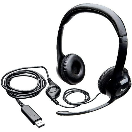 Logitech ClearChat Comfort USB Headset H390 with Microphone (Black)