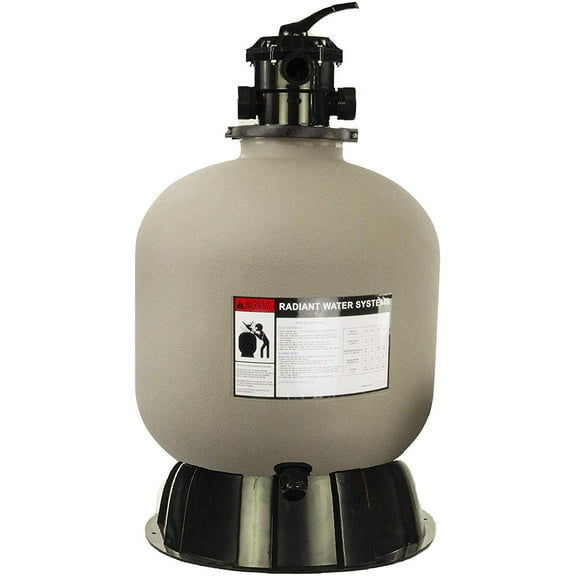 Rx Clear Radiant 22" Sand Filter with 6 Position Valve for Above-ground Swimming Pools