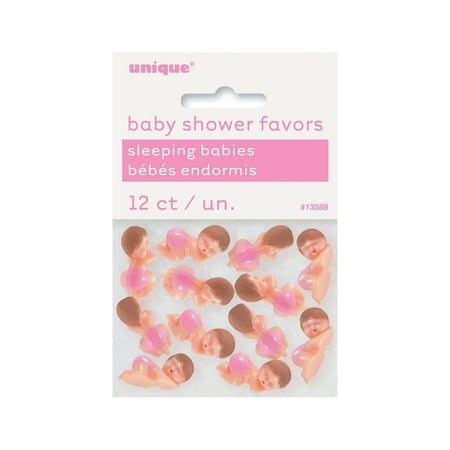 Mini Plastic Baby Girl Baby Shower Favor Charms,