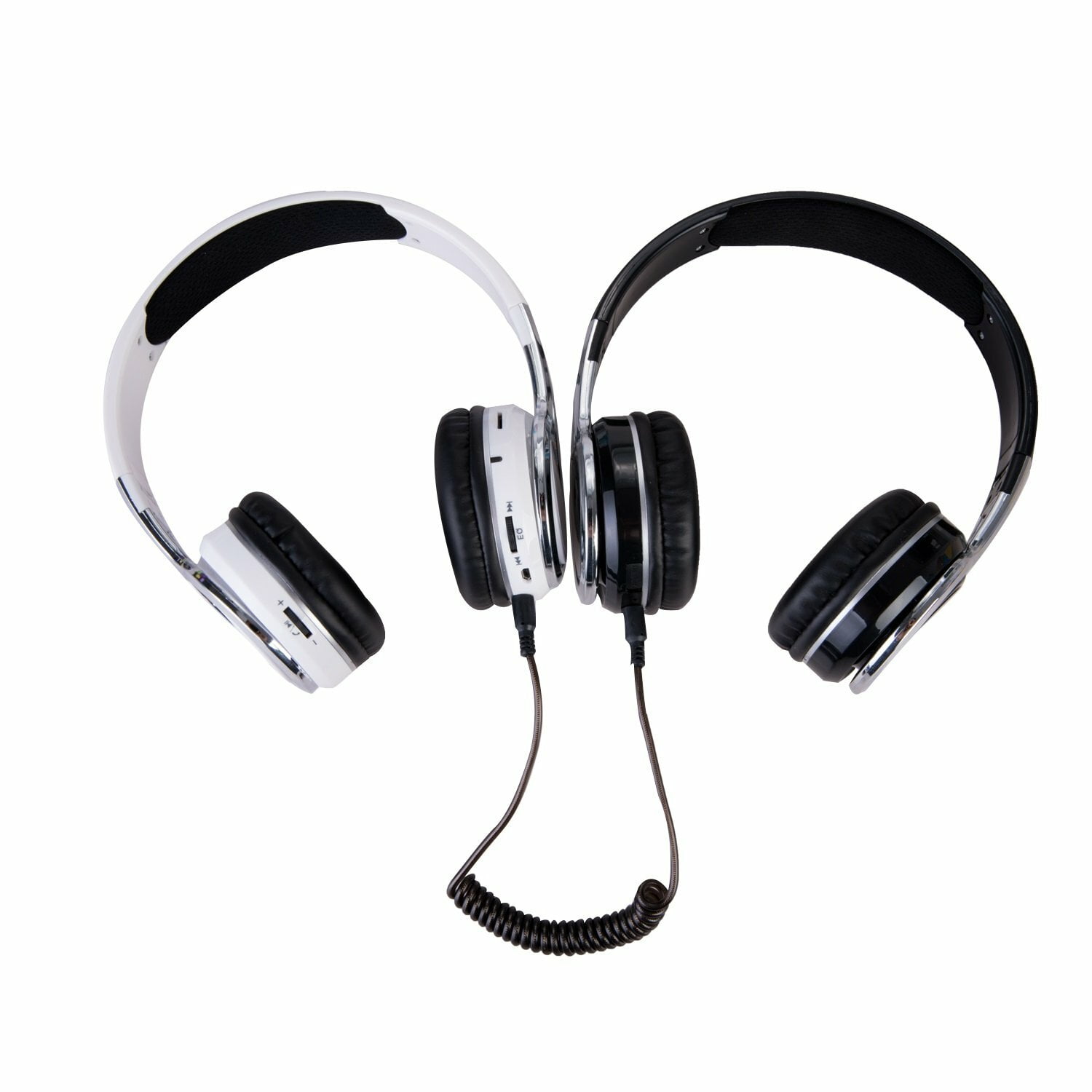 Contixo Kids Headphones, Wireless and Wired Headphones with Built-In Mic and SD Player, White
