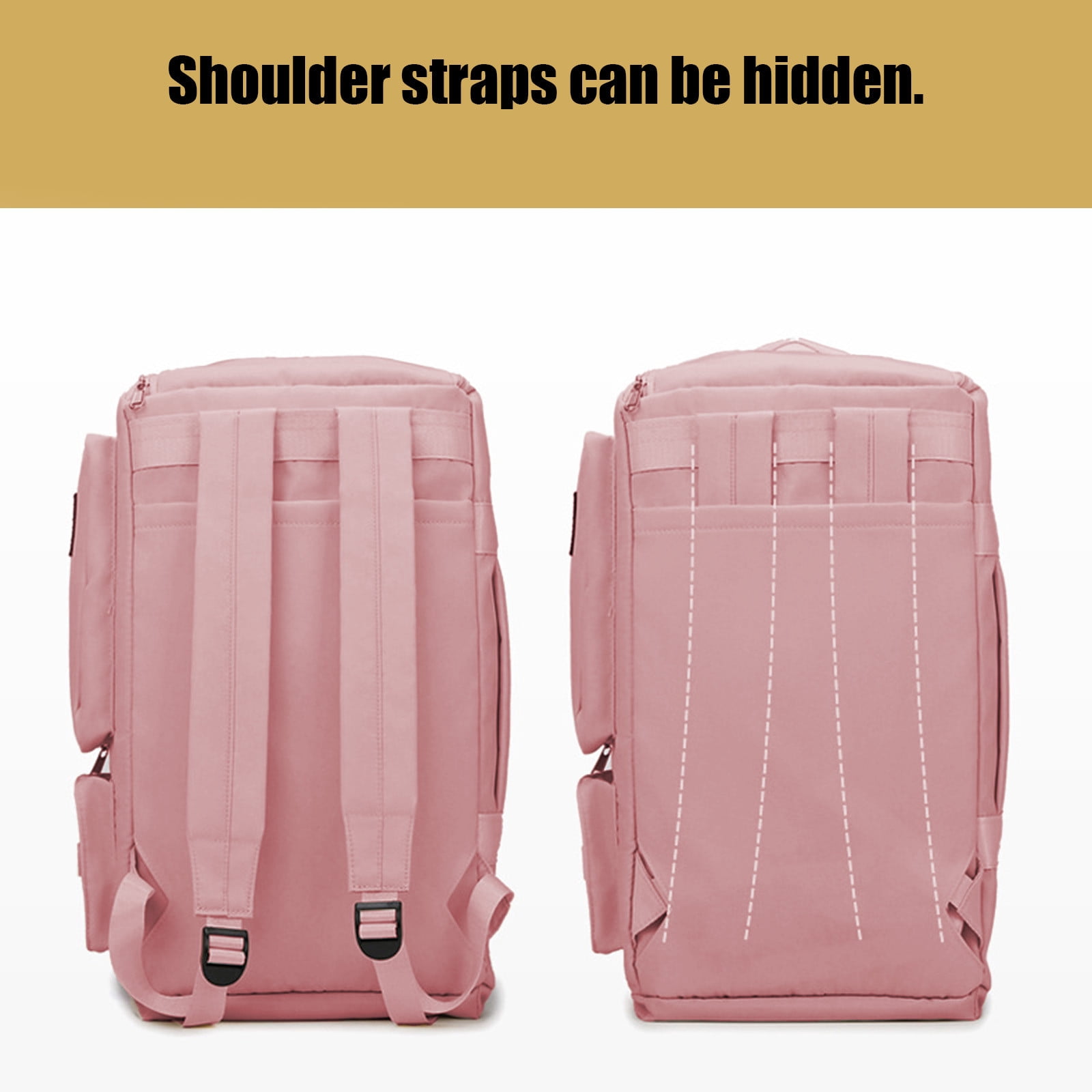 Large Capacity Gym Duffle Bag for Women - Lightweight Sports Travel Duffel for Workout, Training, Weekend Trip & Travel, Pink