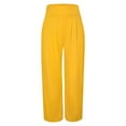 thumbnail image 5 of AILIYIL Casual Pants Women'S Spring Summer Flared Pants Wide Foot Casual Pants Wide Foot Pants (Yellow,XXL), 5 of 5
