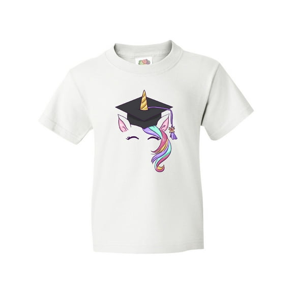 Inktastic Graduation Cap Unicorn Youth T-Shirt