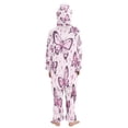 thumbnail image 3 of BZSMCE Unisex One-piece Pajama Cotton Sleepwear Pink Butterfly Bliss Printed, 3 of 8