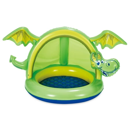Summer Waves® Inflatable Dragon Shade Pool, Cushioned Base, 51" x 40" x 32"