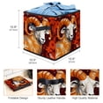 thumbnail image 3 of Aries Constellation Foldable Clothes Storage Organizer Bins with Handle, 10.8"x10.5"x10.6", Large Capacity, 3 of 6