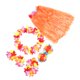 thumbnail image 3 of WORGEOUS 6 Unids Hawai Tropical Hula Grass Dance Falda Kids Flower Leis Pulseras Diadema Collar Sujetador Conjunto 40 cm (Falda Naranja), 3 of 6