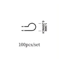 thumbnail image 1 of 1 Juego de sujetadores de manguera con abrazadera P de plástico negro, bridas for cables de nailon tipo R, accesorios de instalación y fijación, 1 of 2