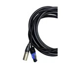 LASE 15 Ft Siamese NEUTRIK PowerCon AC & XLR Audio Combo Cable (Powered Speakers