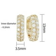 thumbnail image 2 of STING Hoop Earrings for Women 14K Gold Plated Sterling Silver 13MM 5A CZ Hypoallergenic Gift for Women, 2 of 5