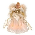 thumbnail image 2 of Vickerman 12" White-Gold Lit Angel Christmas Tree Topper., 2 of 2
