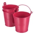 thumbnail image 1 of Cubos de Metal Pequeños Uxcell Coloridos para Suculentas Cesta Decorativa para Fiestas Rojos 3 Paquete, 1 of 1