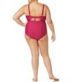 thumbnail image 3 of Terra and Sky Women's Plus Solid Tricot Cage One Piece, 3 of 5