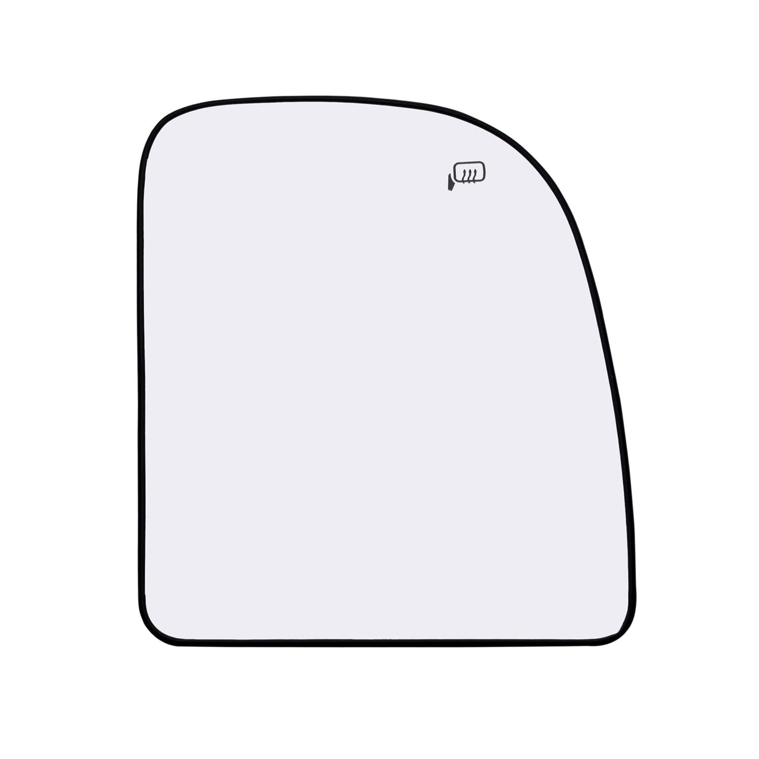 Passenger Side Door Upper Towing Mirror Glass Replacement with Plastic