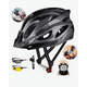thumbnail image 1 of Casco  Xtellar De Bicicleta Unisex+luz De Bicicleta+gafas+mascara Color Negro, 1 of 2