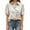 Beige, variant on Summer Short Sleeve Women Solid Button Down Casual Puff Blouse Tops