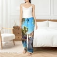 thumbnail image 4 of Balery Playful Hedgehog Forest Pond Pantalones de pijama para mujer, pijamas ultraligeros, pantalones de estar por casa-X-Large, 4 of 6