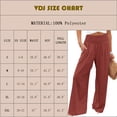 thumbnail image 3 of VDJ High Waist Wide Leg Pants for Women Summer Boho Fashion Cool Palazzo Pants Rustred Dress Pants Size XL, 3 of 9