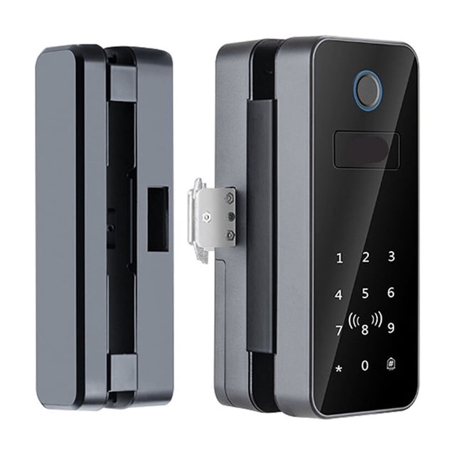 Fingerprint Glass Door Lock Office Electronic Smart Card Lock with Remote Control Tuya Wifi