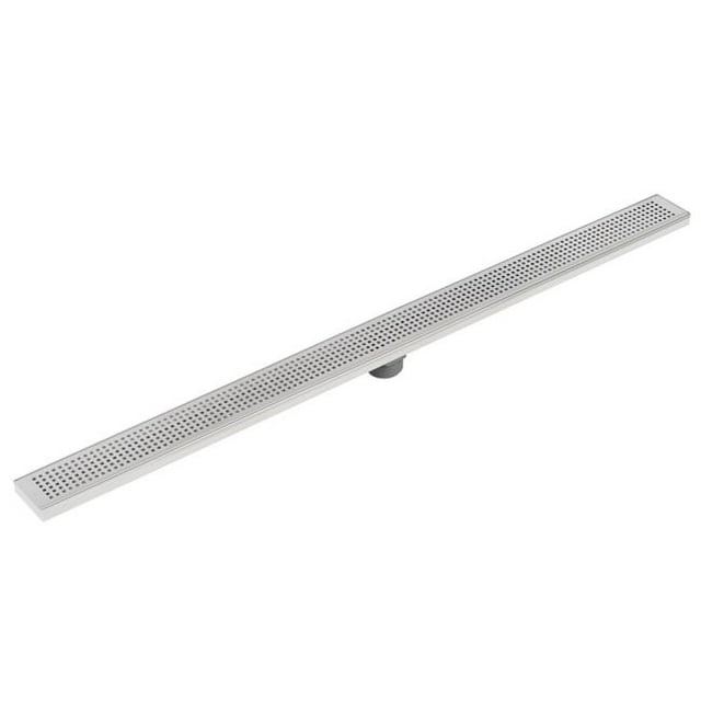 Miseno MNO48LD 48 in. Pattern Grate Linear Shower Drain, Stainless Steel