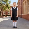 thumbnail image 2 of FUZHIQ Girls Back to School Uniform Dress Short Sleeve A Line Polo Dress Casual Daily Kids School Outfit for 14-15 Years, 2 of 4
