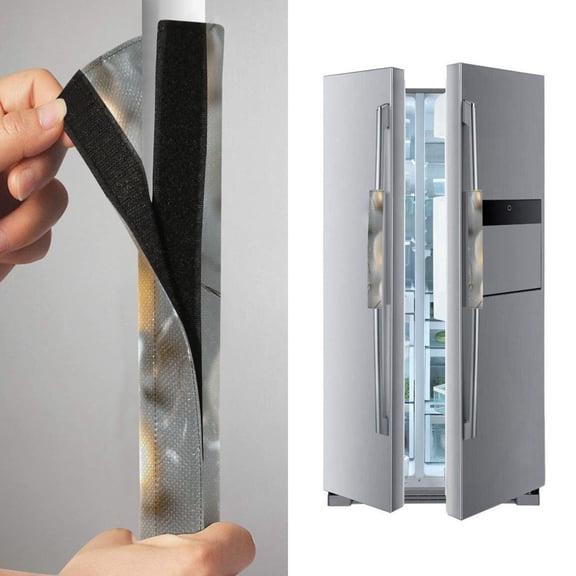 2pcs Home Appliance Handle Covers Refrigerator Door Handle Covers for Kitchen, Fridge Door Decor Silver Pearls and Snowballs