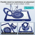thumbnail image 3 of ELEHOLD Case for iPad 10.2 2021/2020/2019, Hard PC Clear Back Shell Case with 360 Degree Metal Stand,Darkblue, 3 of 6