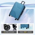 thumbnail image 4 of Yougu Hardshell Luggage Sets 3 Piece double spinner 8 wheels Suitcase with TSA Lock Lightweight 20''24''28'' BlueBlue, 4 of 12
