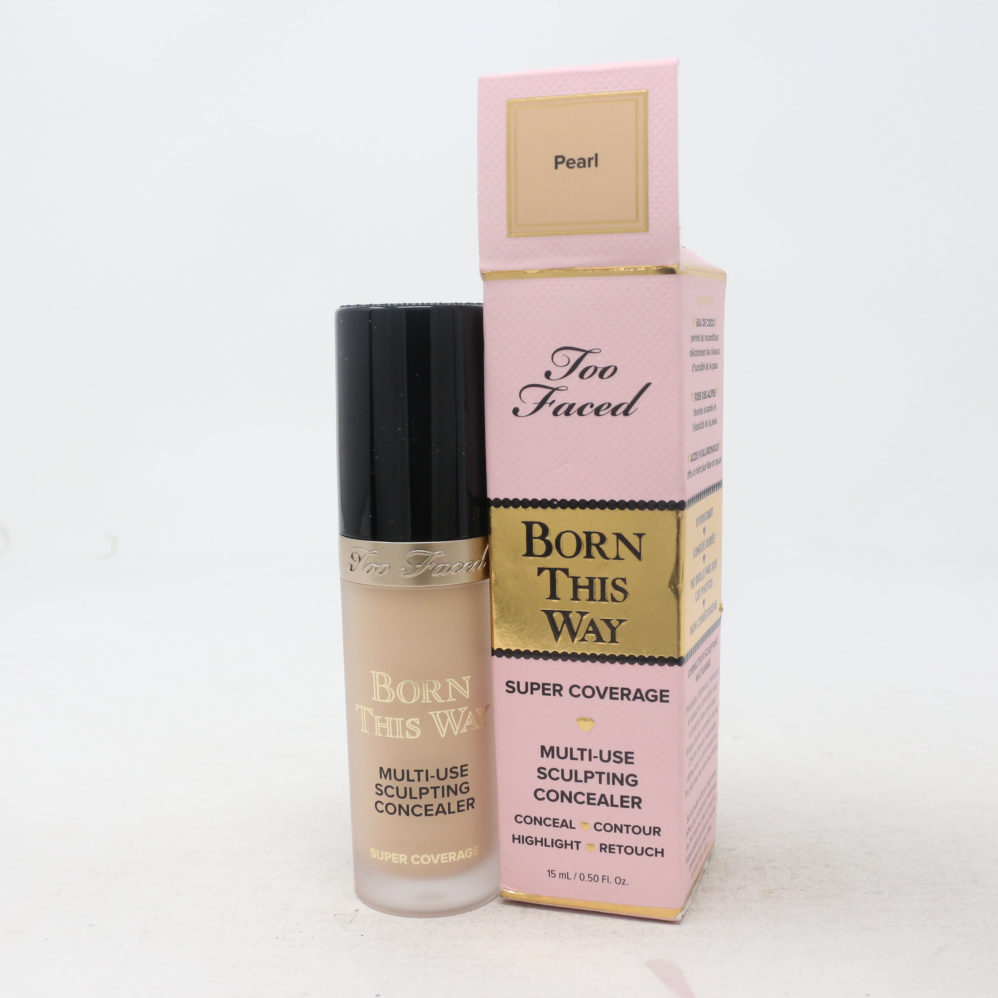 Too Faced Born This Way Super Coverage Concealer Pearl 0.5oz/15ml New With Box
