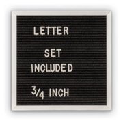United Visual Products UV1010A Black Felt Letter Board 10' x 10' with Aluminum Frame and Letter Set