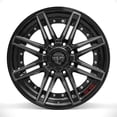 thumbnail image 2 of 20x10 4PLAY 4P08 Gloss Black w/ Brushed Face & Tinted Clear Wheel 8x180 (-24mm), 2 of 3