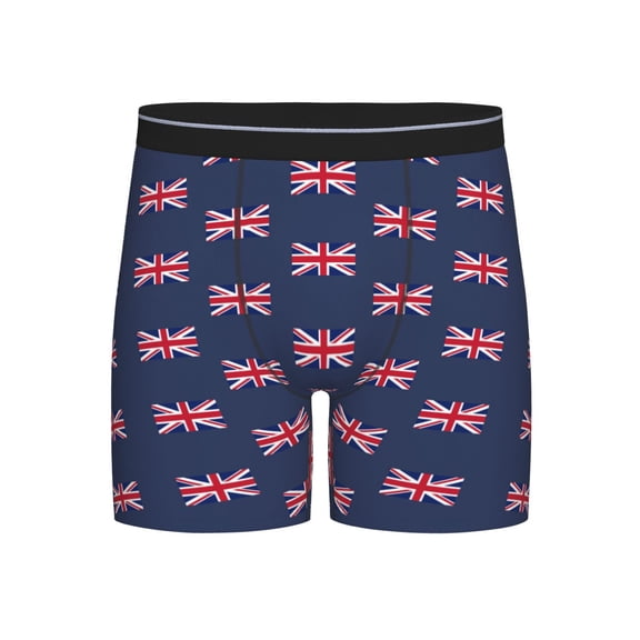 Men Uk Flag Union Jack Boxer Briefs Moisture Wicking Funny Boxer Shorts