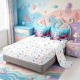 thumbnail image 3 of Manfei Ocean-Themed Axolotl 7 Pieces Full Size Bedding Sets,Animals Print Full Size Bed in a Bag,Colorful Stars Reversible, 3 of 7