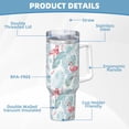 thumbnail image 5 of Rateoe Tropical Flamingo Printed 40OZ Ice Bully With Handle - Stainless Steel Travel Cup Portable for Hot & Cold Drinks, Travel, Gym, Home, and Outdoor Activities, 5 of 8