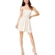 thumbnail image 1 of BCX Vestido acampanado con cinturón para mujer, blanco roto, 9, 1 of 1
