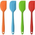 thumbnail image 2 of WuPing 4 Pcs Kitchen Multicolor Silicone Spatulas, Heat Resistant Non-Stick 11 Inch Rubber Spatula, 2 of 7