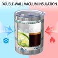 thumbnail image 2 of 12oz Tumblers Blue Ethnic Bird Pattern Vacuum Insulated Stainless Steel Travel Tumbler Cups Mug with Lid and Straw for Beer,Coffee,Beverages with Cleaning Brush for Cold & Hot Drinks, 2 of 5