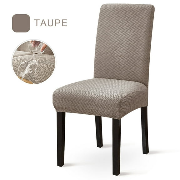 TOYAN Chair cover knitted twill jacquard chair cover solid color T-shaped hotel cafe wedding backrest dining chair cover