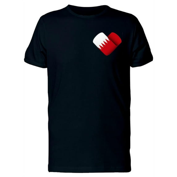I Love Bahrian Heart Flag T-Shirt Men -Image by Shutterstock, Male x-Large