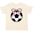 thumbnail image 3 of Inktastic Girls Soccer Ball Coquette Bow Girls Toddler T-Shirt, 3 of 5