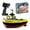 Yellow, variant on 1/72 Scale RC Boat with High Speed, 2.4Ghz Waterproof Electric Remote Control Tugboat Model, Long Endurance RC Turbo Jet Boat Toy Gift for Enthusiasts