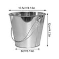 thumbnail image 2 of Metal Bucket with Handle Durable Galvanized Steel Pail Multipurpose Utility Container for Home Garden Cleaning Storage Use, 2 of 3