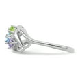 thumbnail image 4 of Sterling Silver Rhodium-plated Family Jewelry Mounting QXMR1/3SSM-7, 4 of 7